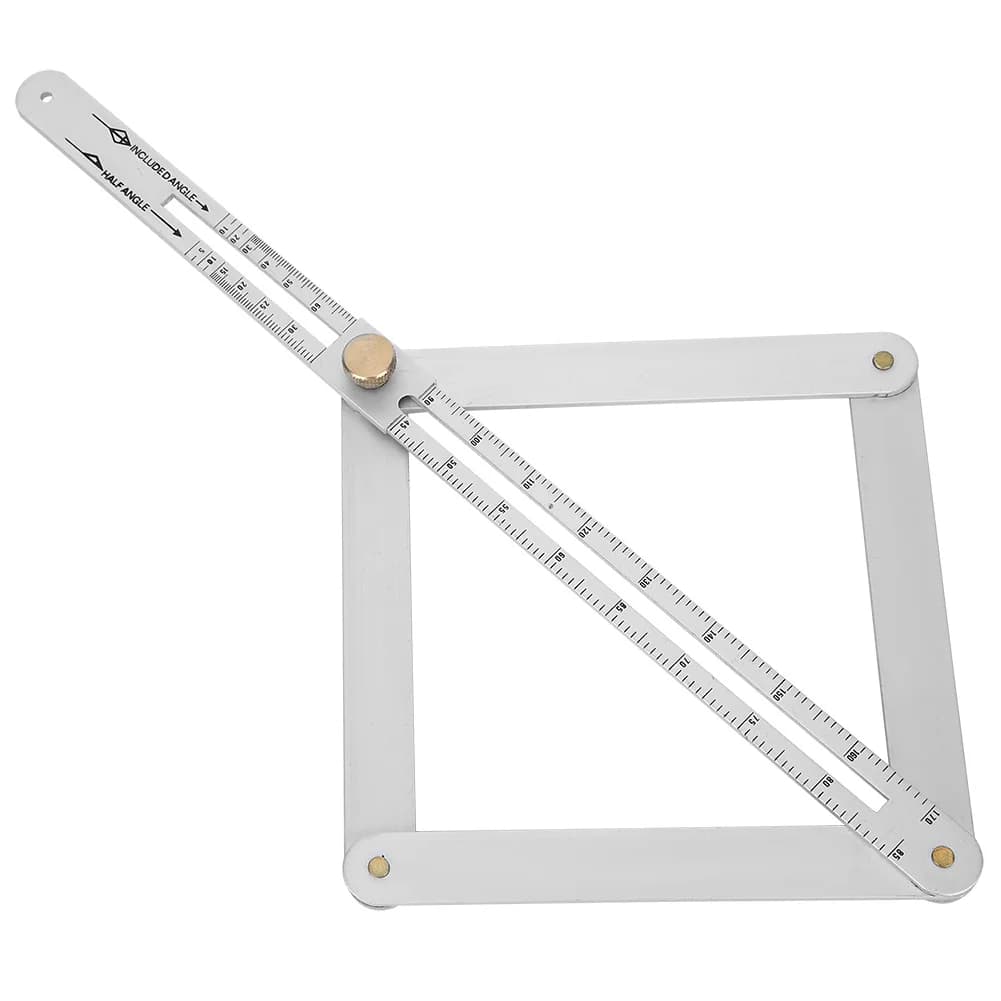 Détecteur d'angle d'angle multifonctionnel 4-en-1, Goniomètre, Règle de mesure d'angle, Profilateur