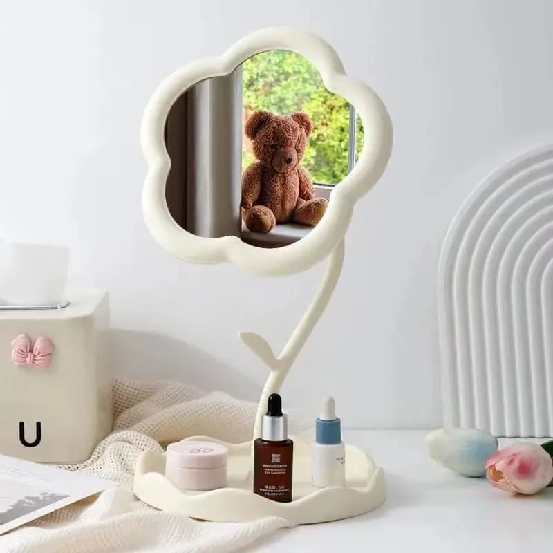 Miroir de bureau miroirs à fleurs dortoir créatif bureau en ligne célébrité Gao Yan valeur miroirs p