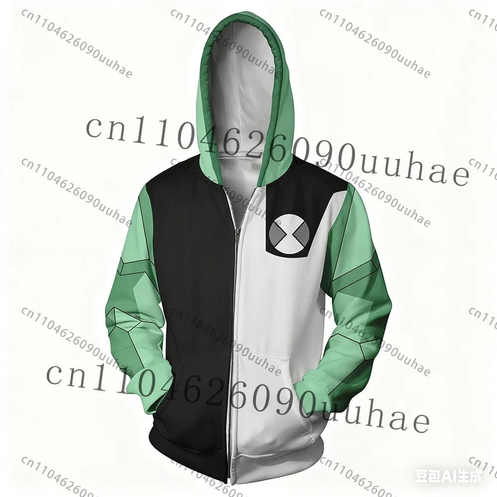Nouveau Anime Omnitrix Ben10 sweat à capuche Cosplay pull Ben Tennyson imprimé enfant sweat à capuch