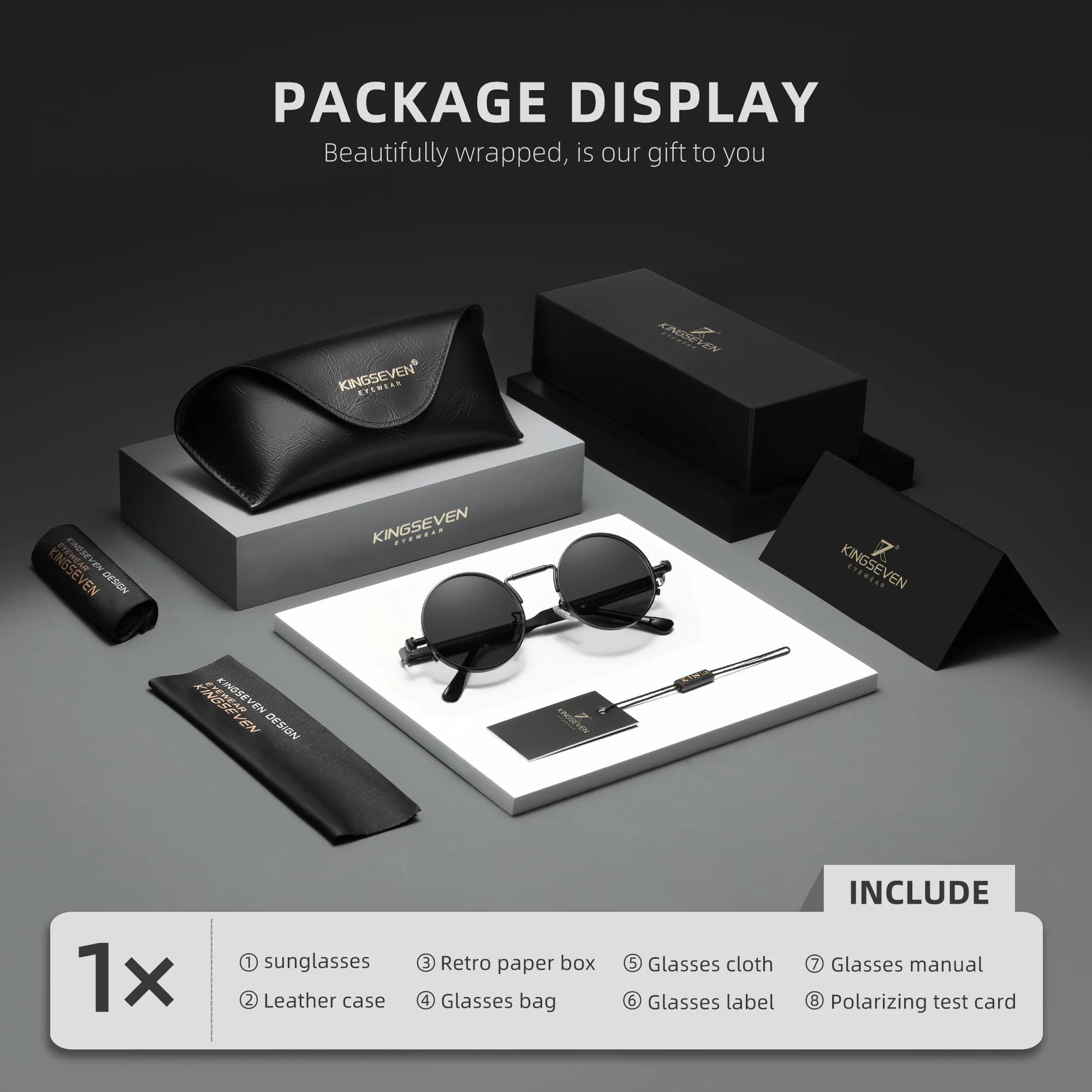 KINGSEVEN Original Designe lunettes de soleil gothique Punk polarisé hommes UV400 lunettes femmes ca