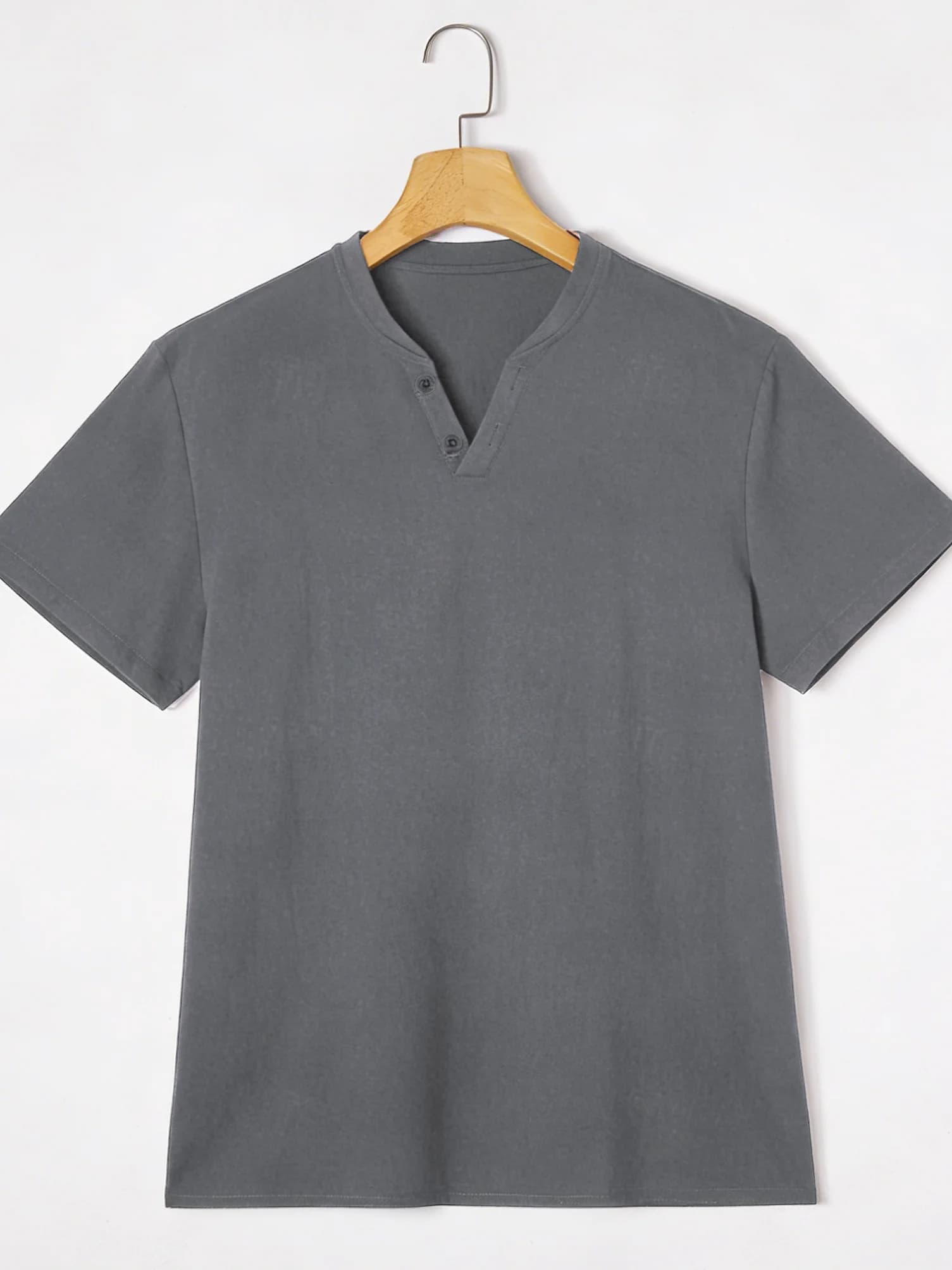 Chemise Henley blanche à manches courtes – L'indispensable léger pour l'été