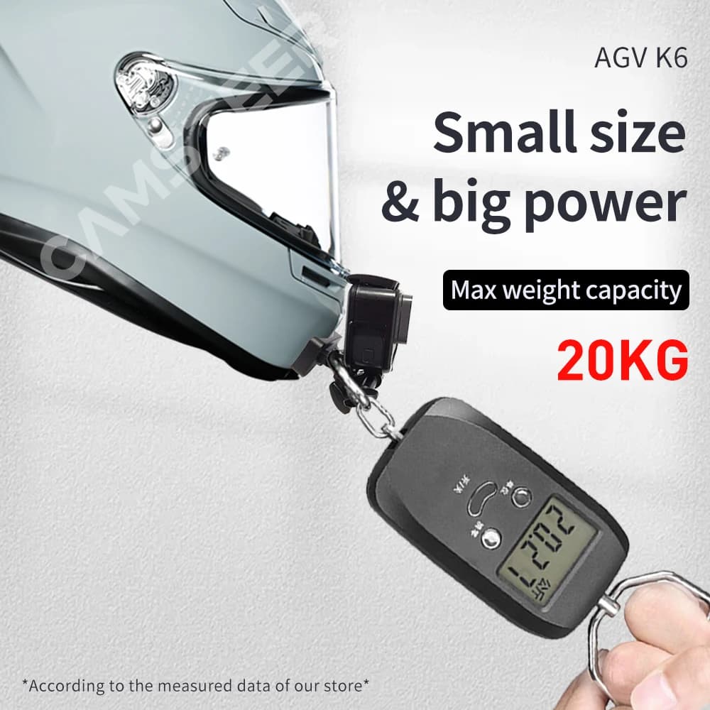 Support de mentonnière personnalisé en aluminium pour casque AGV K6, compatible avec les caméras GoP