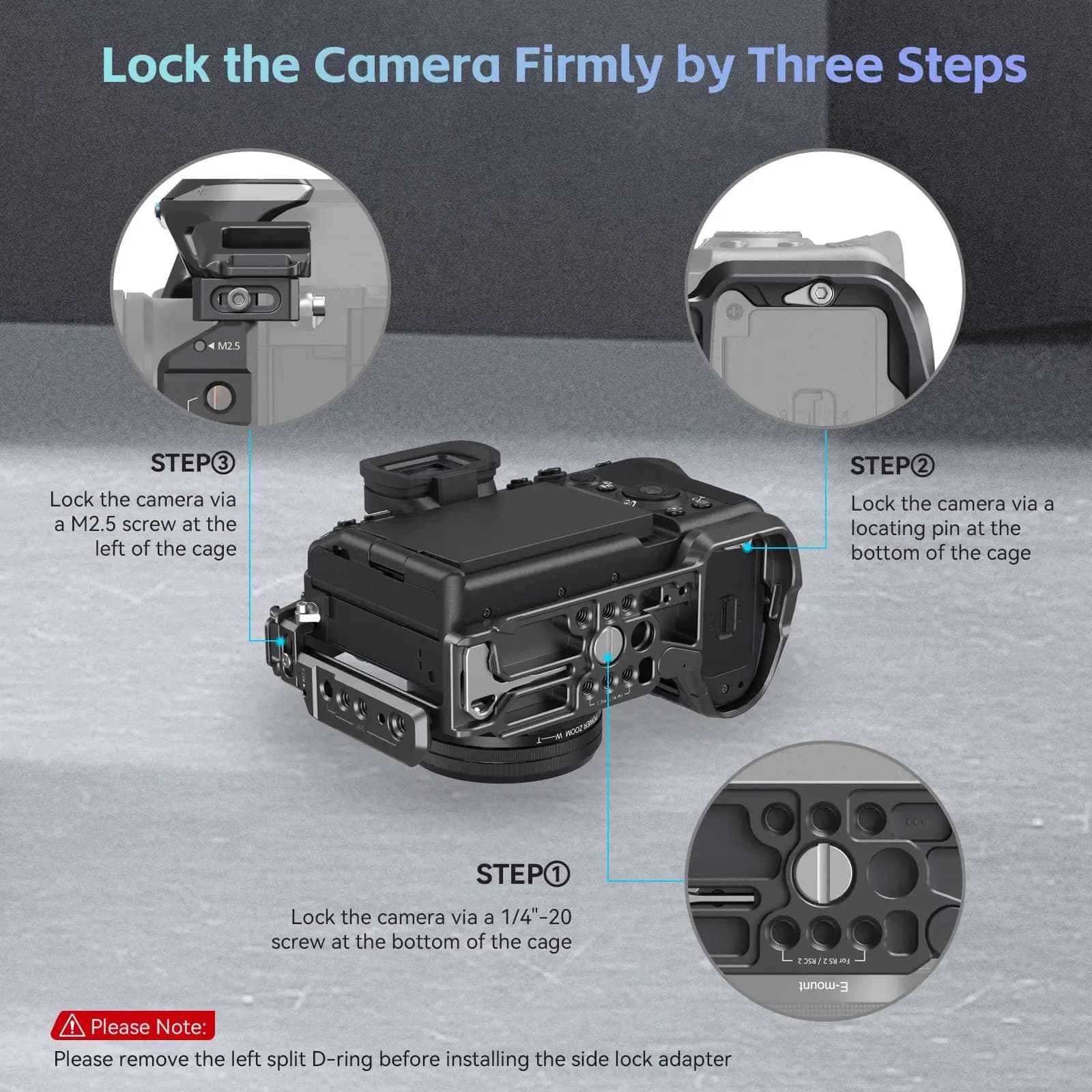 Kit de cage avancé SmallRig "Rhinocéros" pour Sony Alpha 7R V / Alpha 7 IV / Alpha 7S III 3710