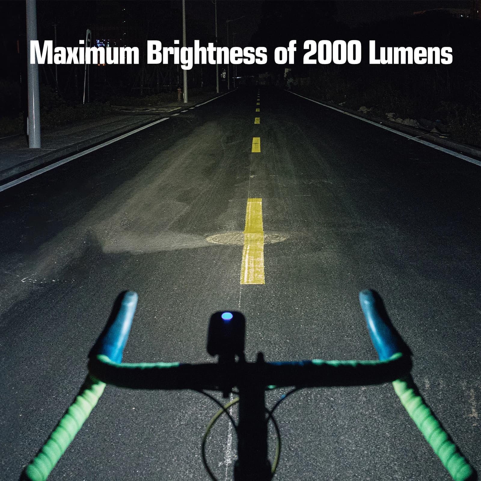 GACIRON V9DP-2000 phare 2000 lumens vélo avant lumière étanche USB Rechargeable 6700mAh vélo lumière
