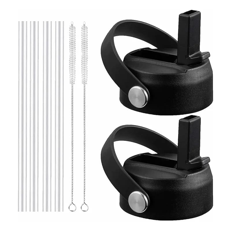 Lot de 2 couvercles de paille pour d'extraction hydro à large ouverture 12Oz 18Oz 32Oz 40Oz 64Oz, po