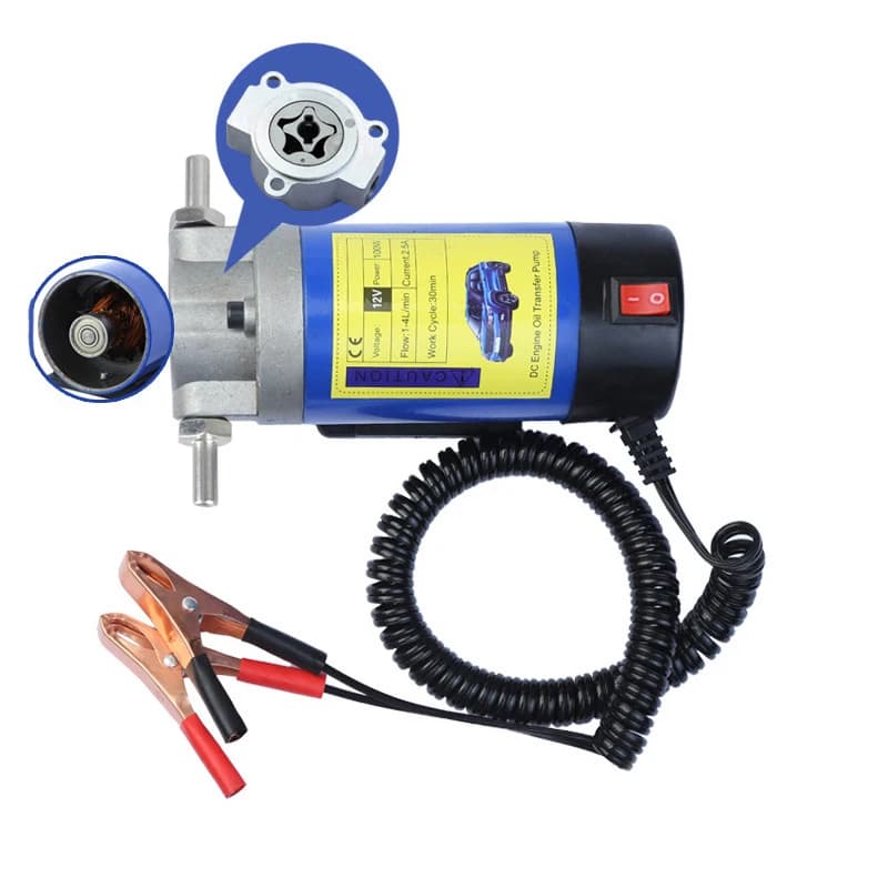 Pompe de changement de transfert d'aspiration électrique 12V, pompe de transfert d'huile 1-4L/min, p