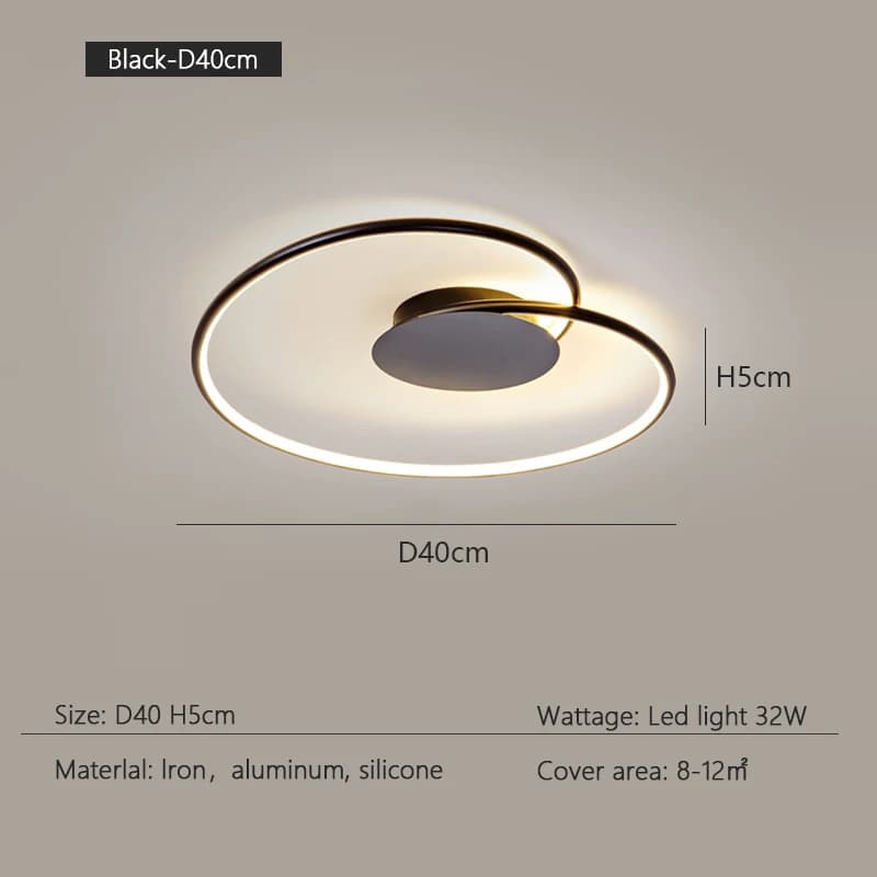 Lampes de chambre à coucher minimalisme moderne LED plafonnier créatif Dimmable salle d'étude lumièr