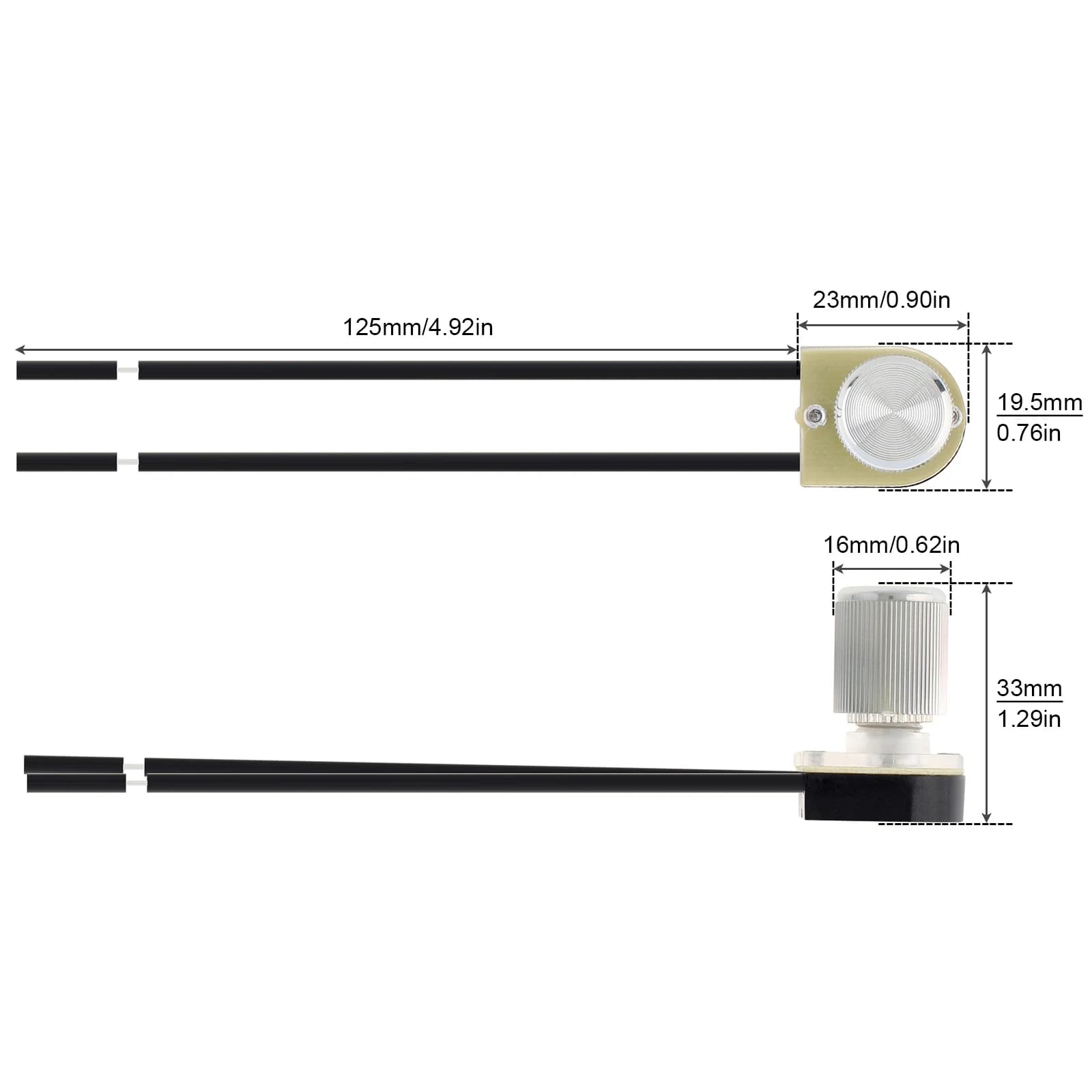 Interrupteur rotatif électrique, interrupteur marche-arrêt à deux étages pour lampe de Table/lampada