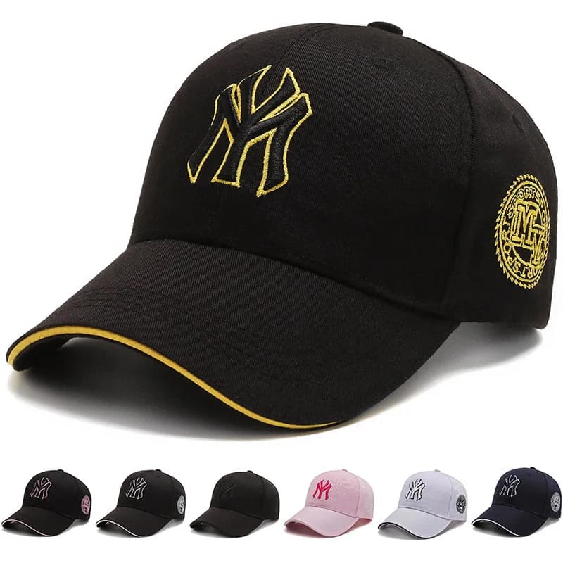 Chapeaux quatre saisons pour hommes, tendance, noir, rétro, brooklyn, lettre brodée, Baseball, coton