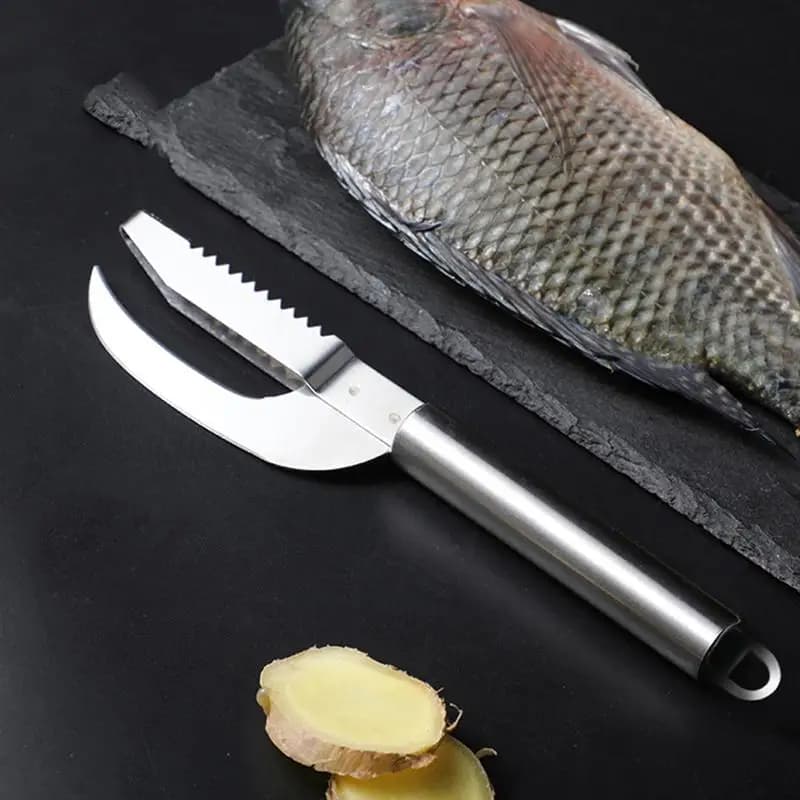 Brosse à peau de poisson 2 en 1, élimine rapide, grattoir à écailles de poisson, outil de raboteuse,