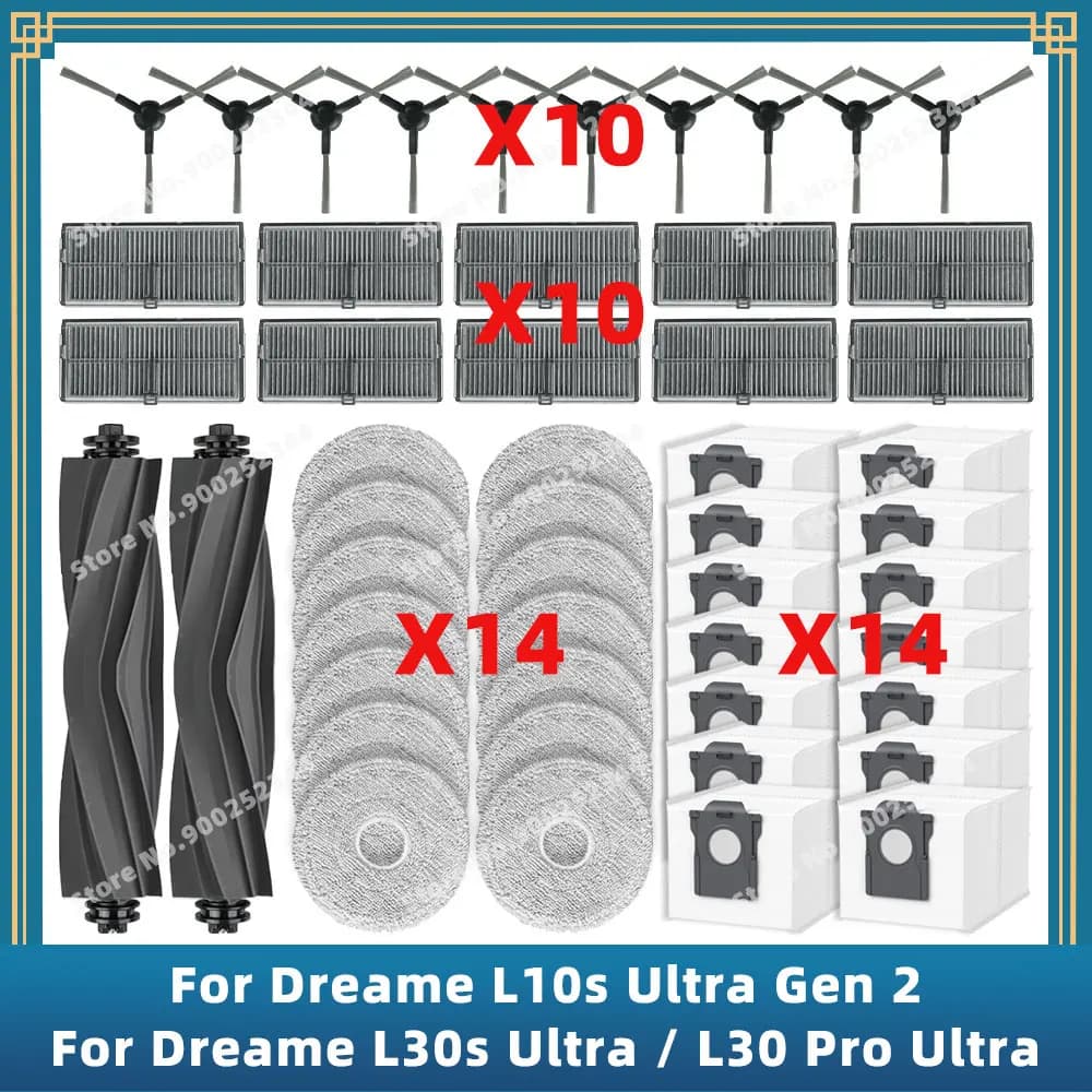 Pièces de rechange pour Dreame L10s Ultra Gen 2 / L30s Ultra / L30 Pro Ultra accessoires, brosse lat