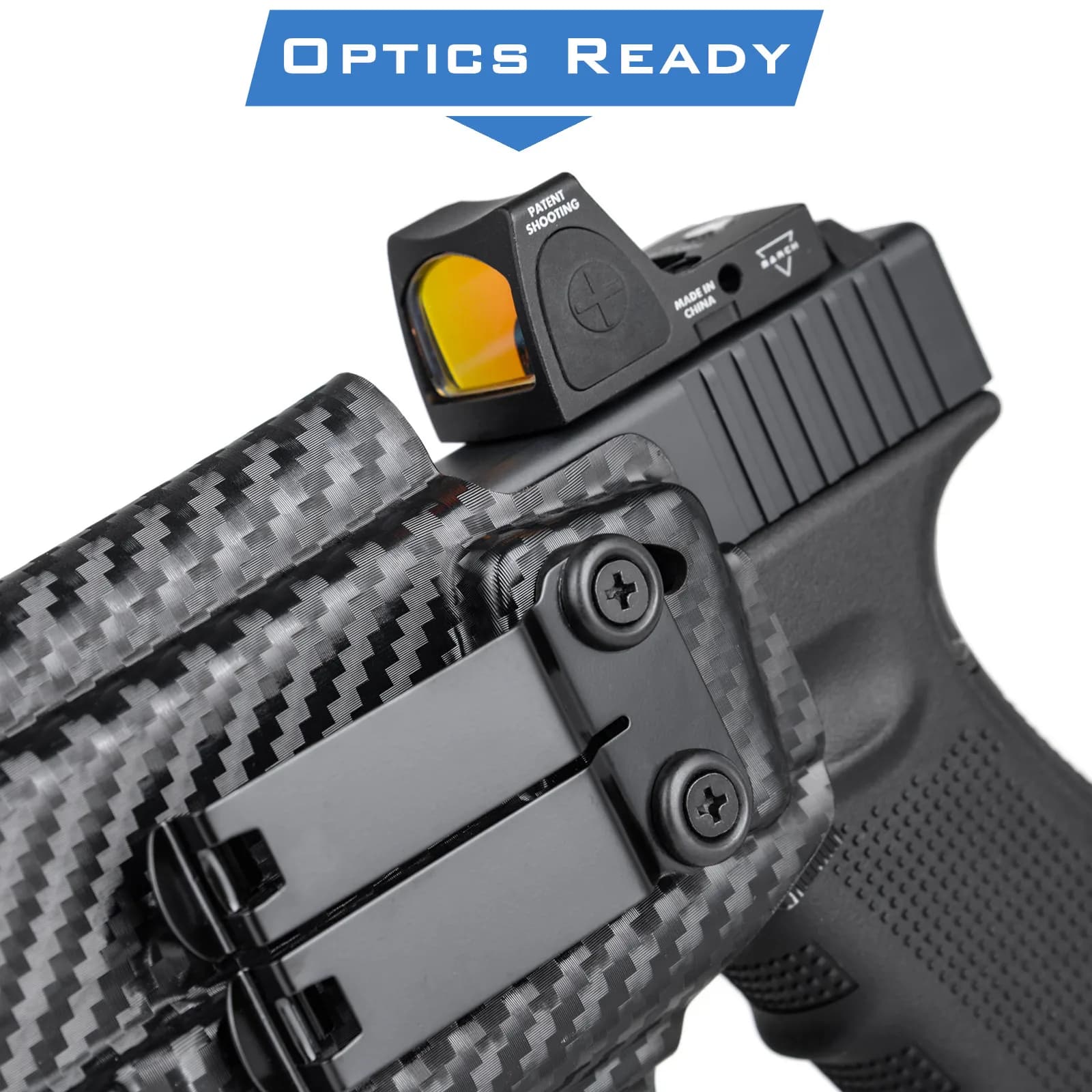 SuffB Kydex Holster pour Glock 17 19 19X 22 23 31 32 45 avec PL-2 Olight/PL-Pro/PL-3R PL-3/3S Valkyr
