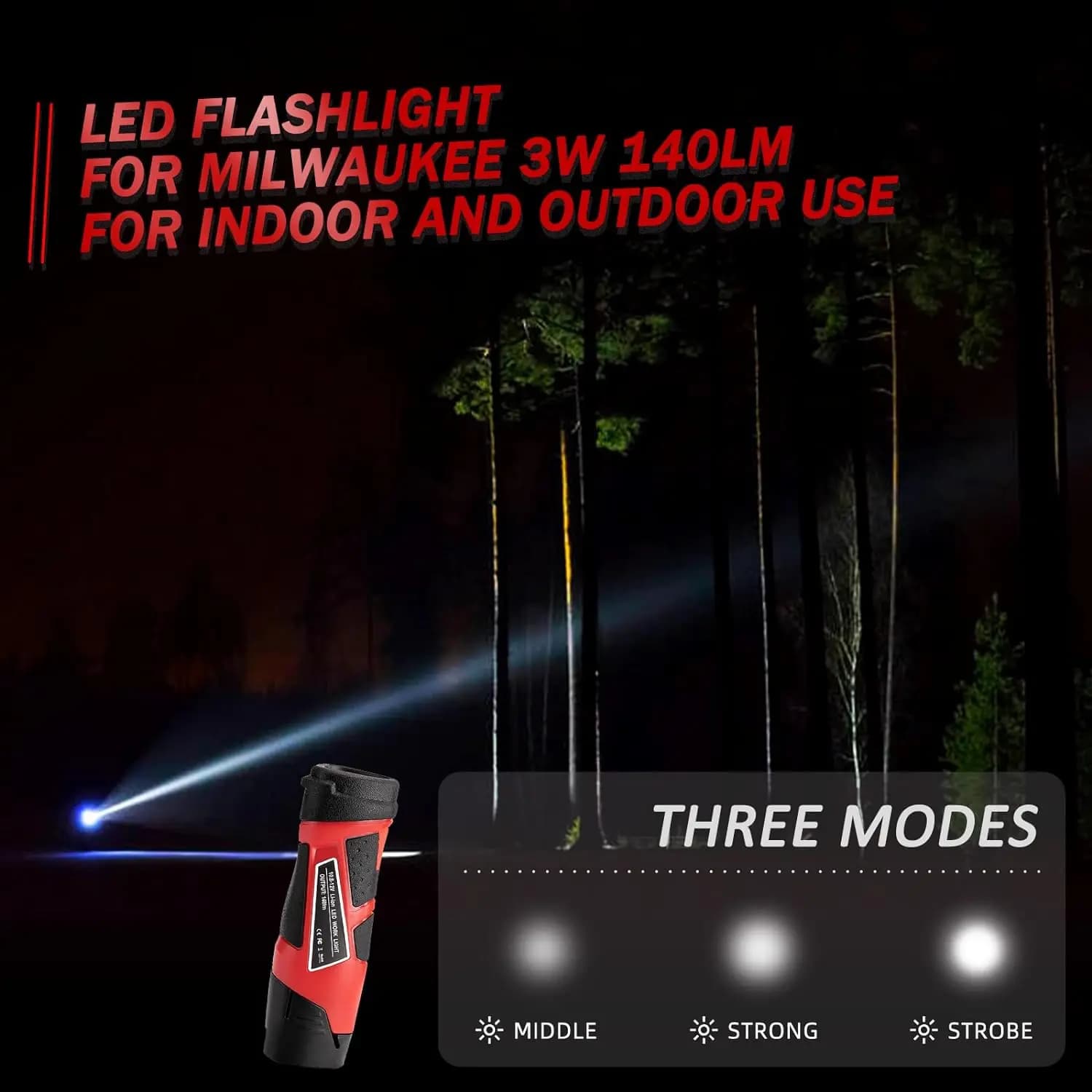 Torche électrique portable pour Milwaukee, lampe de travail, déterminer, lampe de poche, lumière LED