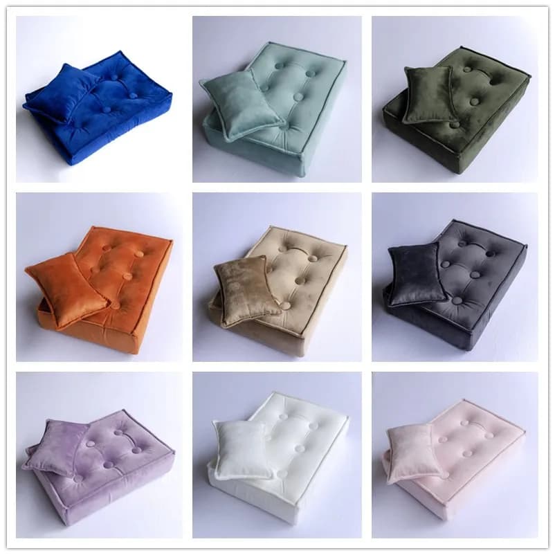 Accessoires de photographie pour nouveau-nés, Mini coussin de matelas pour lit de bébé, panier, chai