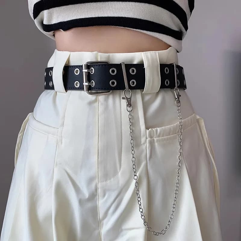 Ceintures en alliage pour femmes, chaîne de luxe pour cuir véritable, nouveau Style, boucle ardillon