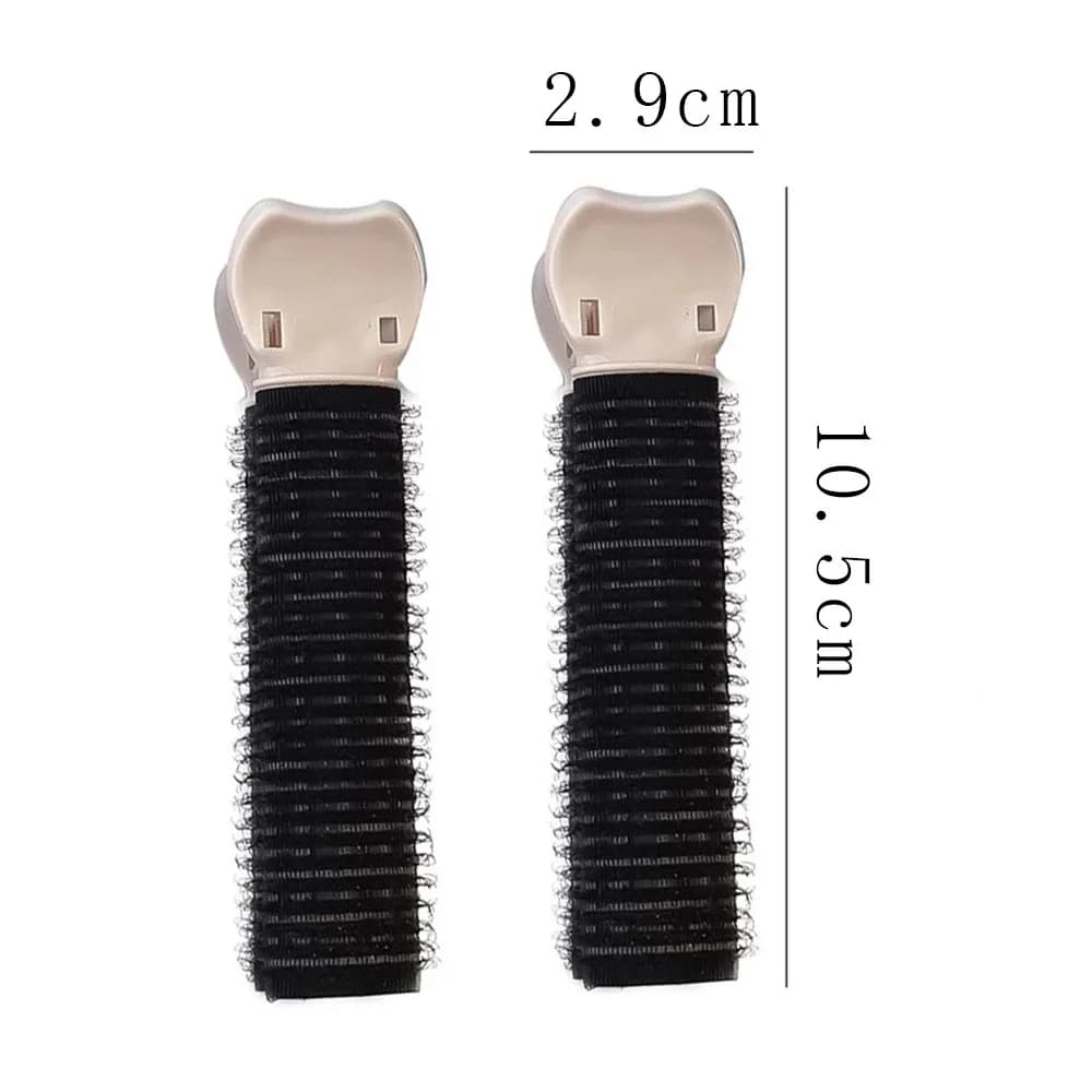2 pièces frange racine de cheveux pinces à cheveux moelleuses cheveux paresseux haut style curling b