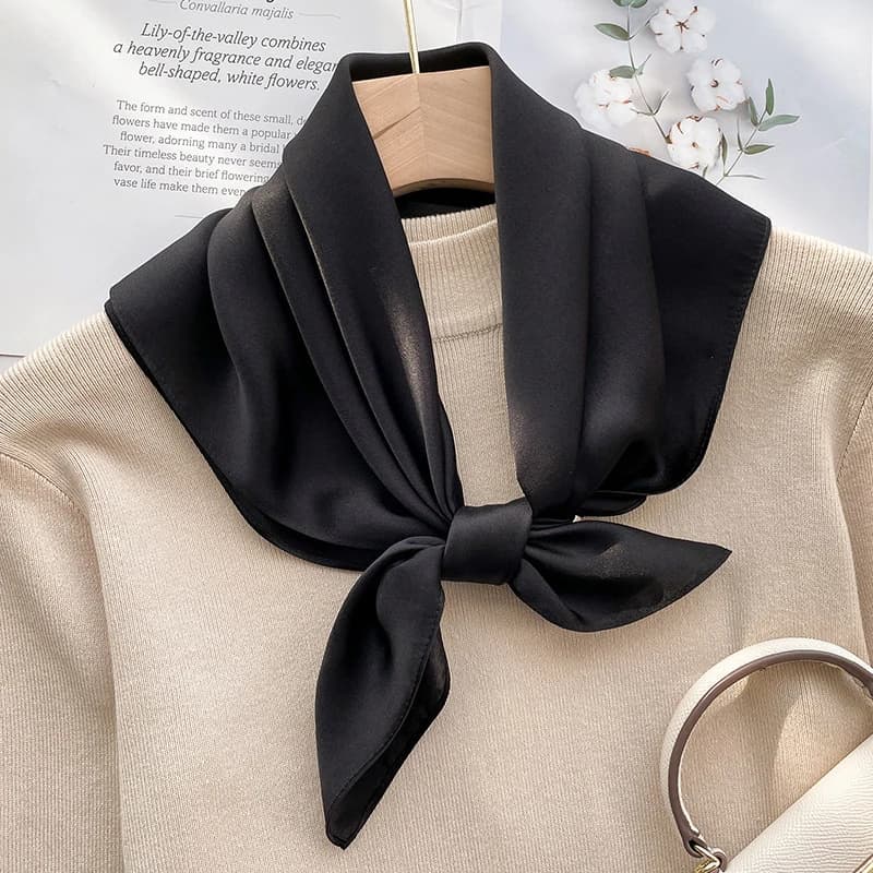 70Cm 100% foulard en soie de mûrier femmes foulards carrés Bandana Wrap foulard mûrier printemps mod