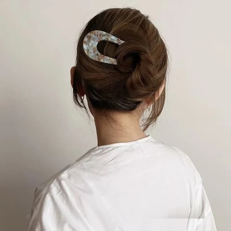 Pinces à cheveux élégantes en forme de U – Épingles torsadées françaises, épingles à cheveux haut de