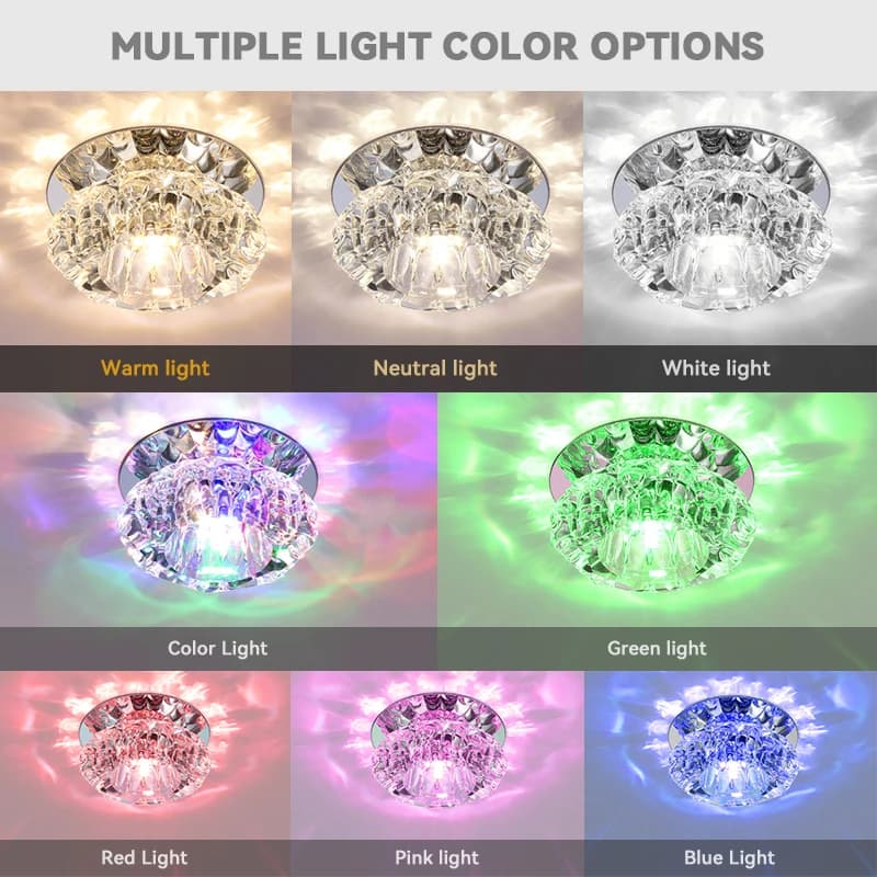 Allée encastré LED plafonnier salon cristal couloir allée lumières LED plafonniers Luces avant techo