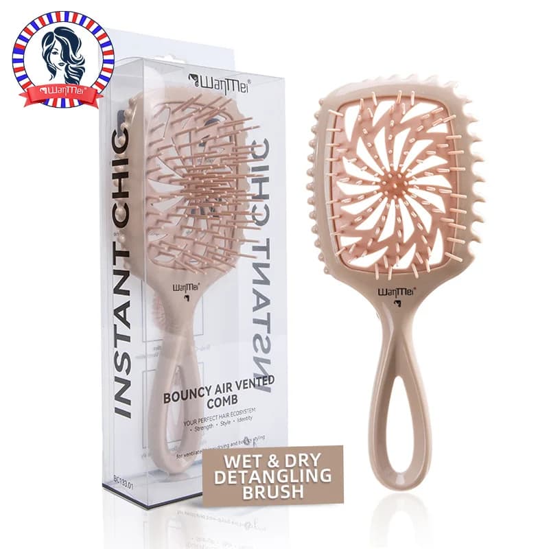 WANMEI Brosse à cheveux démêlante - Sans effort sans enchevêtrement - idéale pour les bouclés nature