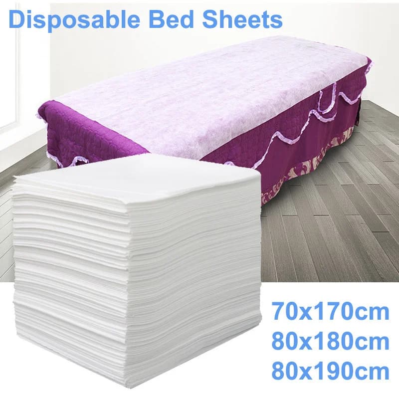 Draps de lit jetables pour Salon de beauté, Spa, fins et épais, SMS, Non tissés, respirants, jetable