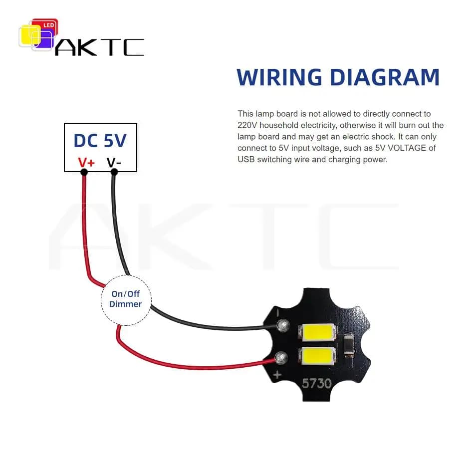 Mini panneau lumineux LED DC 5V 1W SMD5730 3000K chaud/blanc 6000K 20mm, plaque en aluminium, perles
