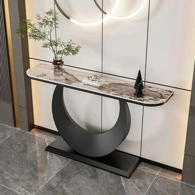 Console moderne professionnelle, décor de couloir, Table d'angle Design de luxe, Console Simple et U