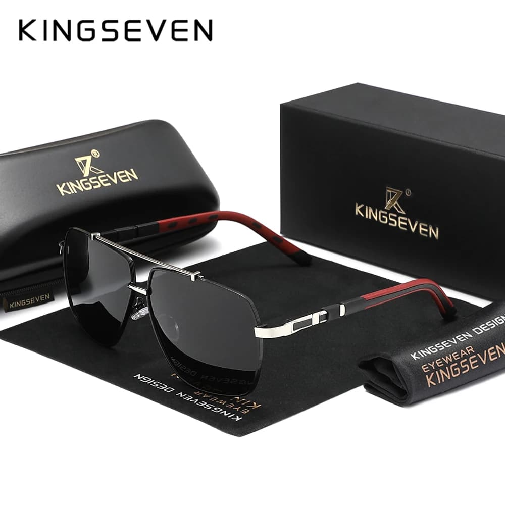 Lunettes de soleil polarisées en aluminium de marque KINGSEVEN pour hommes et femmes, lunettes de co