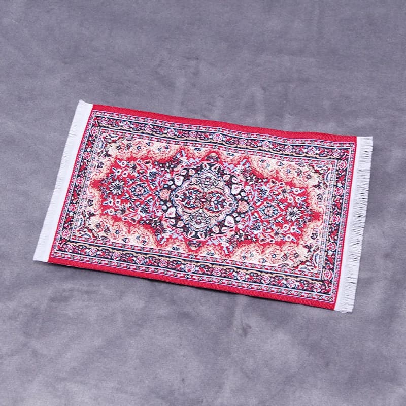 Tapis Miniature pour maison de poupée, 1 pièce, Style turc, maison de jeu, Mini décor de maison, tap