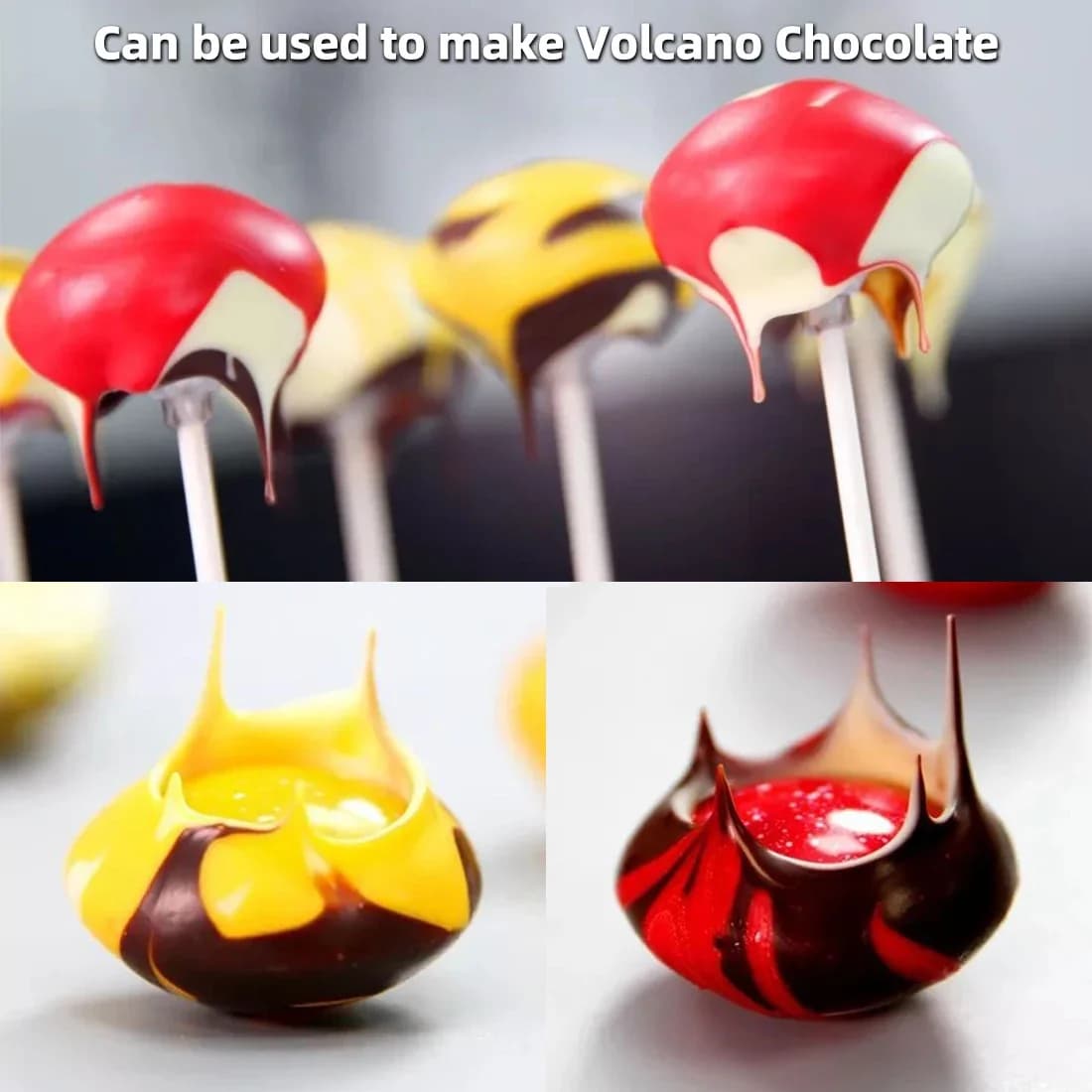 Moule à chocolat volcanique en Polycarbonate à 15 cavités, moules à chocolat PC bonbons Bonbons form