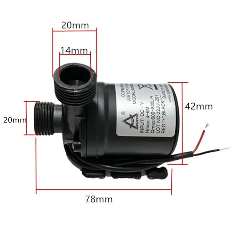 Pompe à eau solaire submersible en surpoids, moteur sans balais, arbre en céramique, ultra silencieu