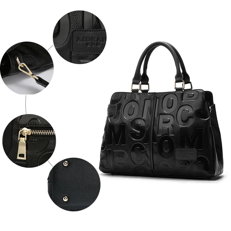 Sac pour femme en cuir - sac à bandoulière élégant en cuir véritable pour femme, sac à main de grand