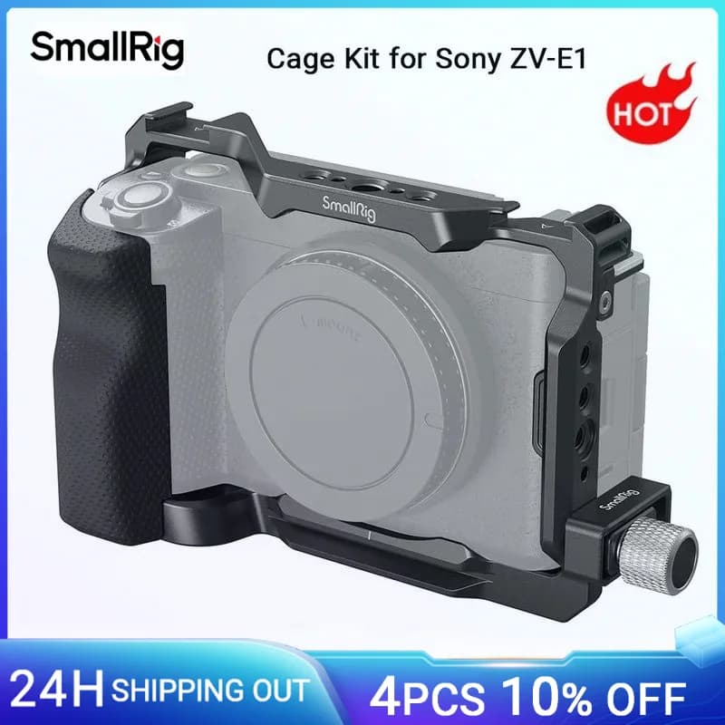 Kit de Cage SmallRig ZV-E1 avec poignée en Silicone et serre-câble pour étui pour Sony ZV-E1 avec pl