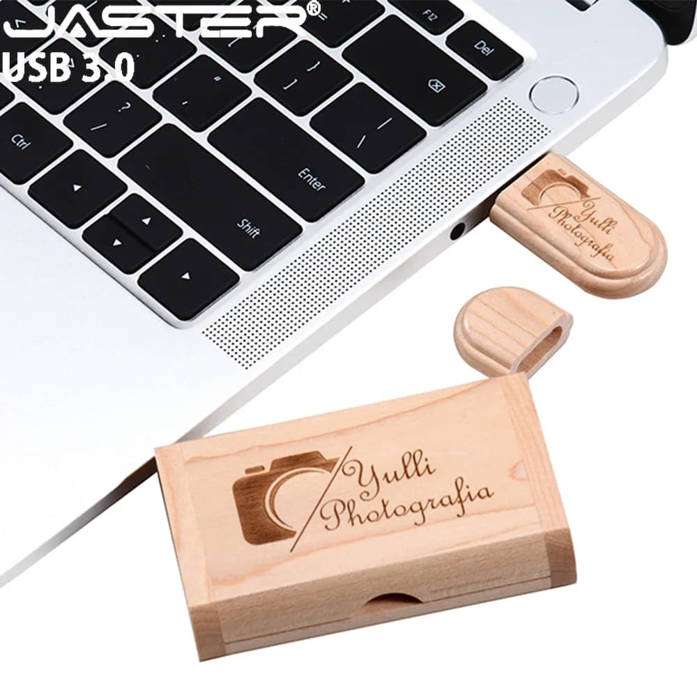 Lot de 20 clés USB 3.0 en bois, 128 go, clé USB haute vitesse, 64 go, 32 go, avec boîte, clé USB cré