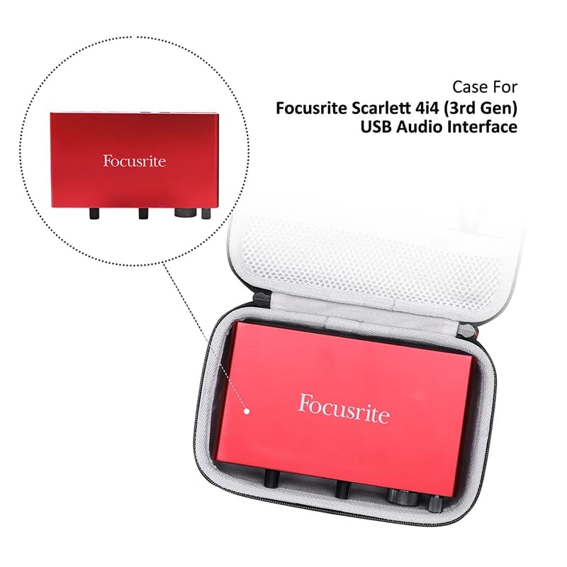 XANAD étui de voyage rigide pour Focusrite Scarlett 4i4 3ème génération Interface Audio USB sac de r
