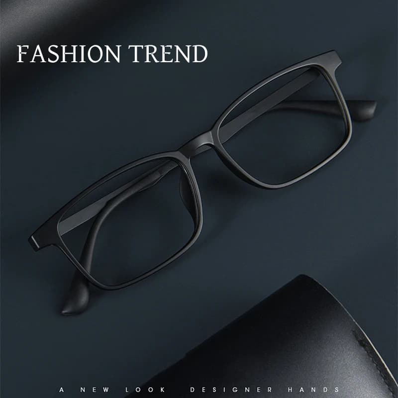 Lunettes d'affaires rétro grand carré TR90 en titane pour hommes, monture de Prescription optique po