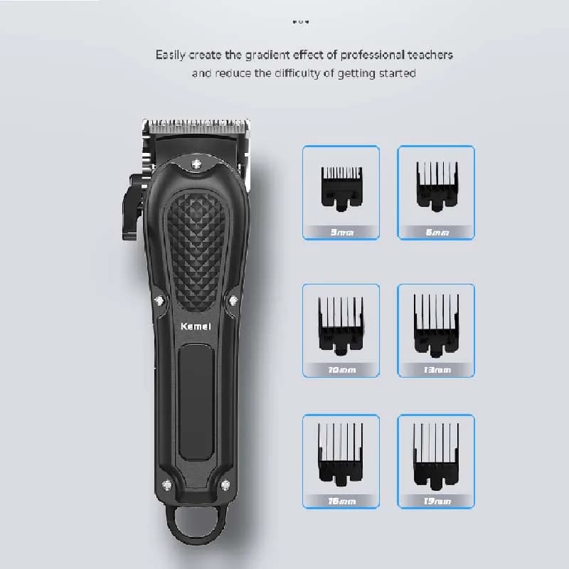 Kemei tondeuse à cheveux réglable pour hommes tondeuse à cheveux professionnelle électrique sans fil