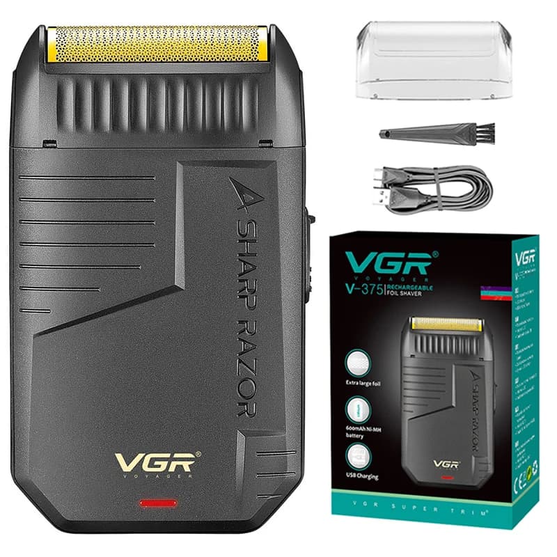 Original VGR rasoir professionnel rasoir électrique pour hommes Portable tondeuse à barbe rasoir Rec