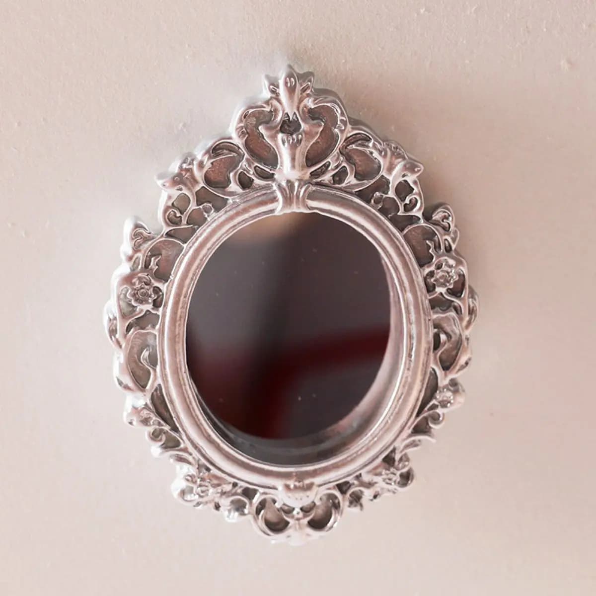 Miroir miniature pour maison de poupée, style victorien élégant, cadre européen 1/12, ornement minia