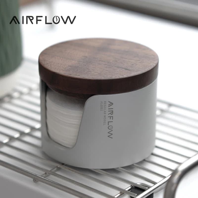 AIRFLOW café café filtre papier boîte de rangement 51/53/58mm rond filtre porte-papier moka Pot filt