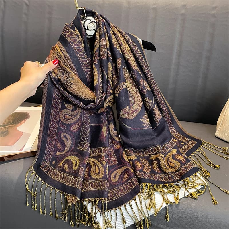 Marque de luxe automne cachemire Pashmina châle dame Wrap chaud hiver foulards Design imprimé femme 