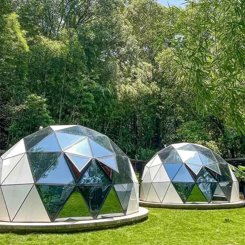 Tente dôme en verre de luxe de Style moderne pour 2-3 personnes, cadre en aluminium, tente extérieur