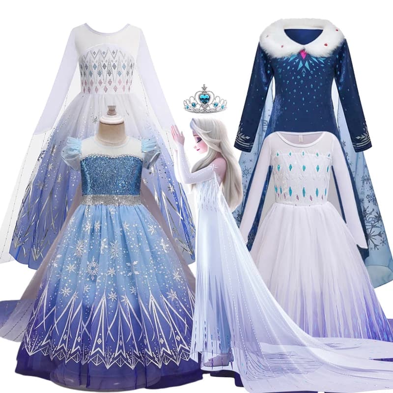 La reine des neiges 2 Elsa princesse filles habiller Disney reine des neiges Costume carnaval fête H