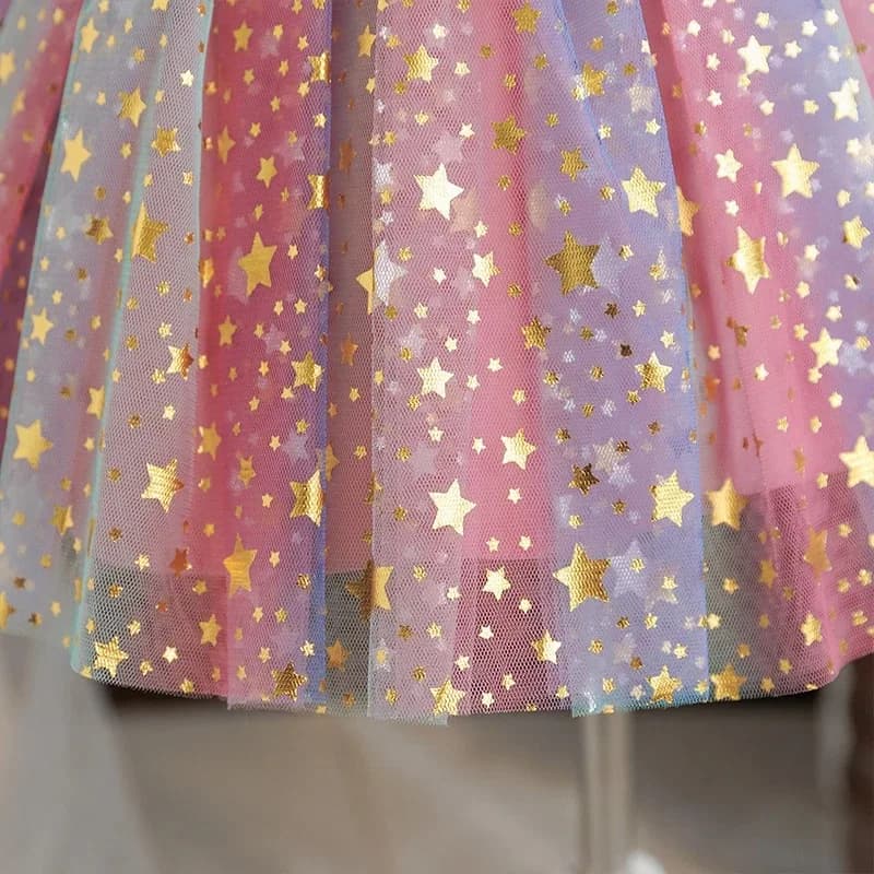 Robe de princesse K-Pop Hunters Zoey Rumi pour filles, robe de soirée formelle à sequins, volants et