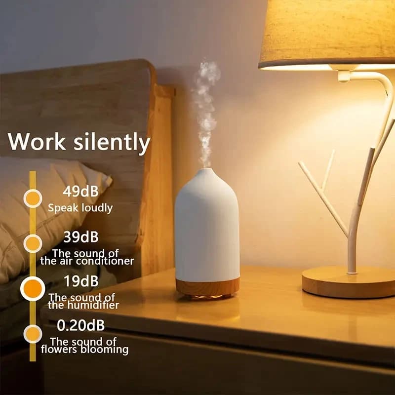 Humidificateur d'air en céramique, diffuseur d'arôme, aromathérapie, brume fraîche, diffuseur d'huil