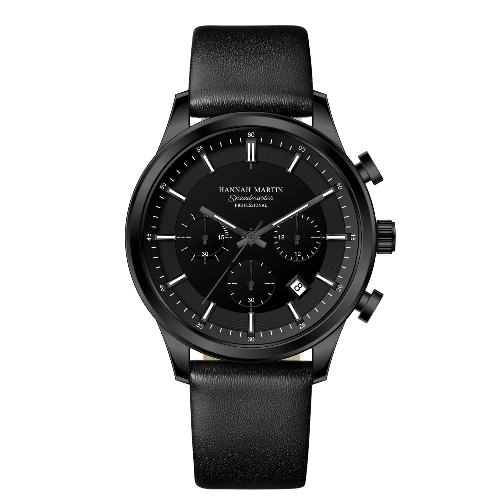 Hannah Martin marque hommes montre multifonctionnel cadran de synchronisation sport décontracté en c