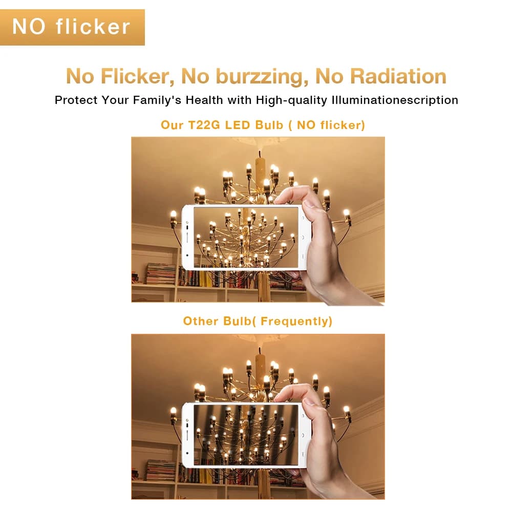 Ampoule LED vintage E14 T22 pour lampe à sel 1W 2200K, mini veilleuse en verre ambré, équivalent 10W