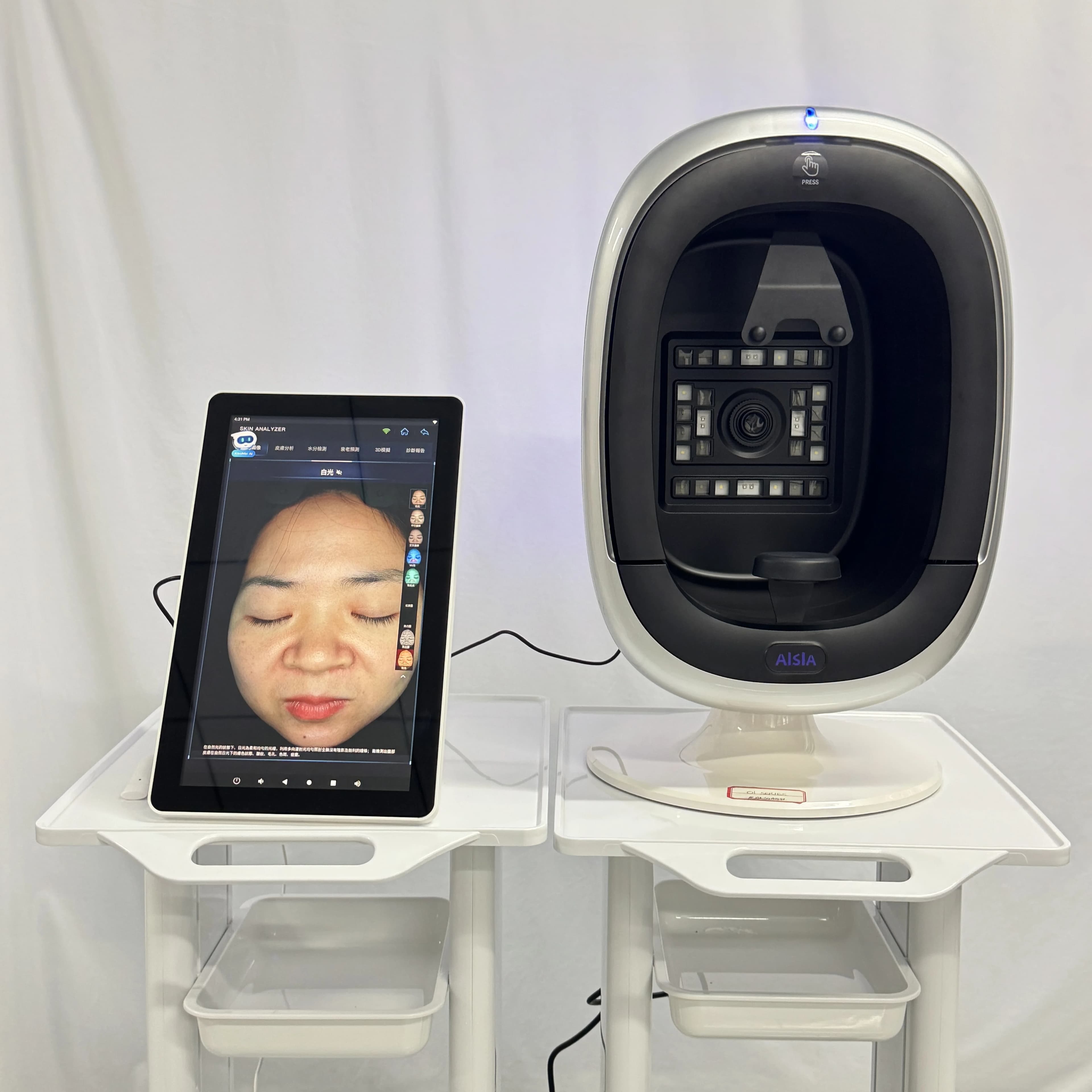 Analyseur Facial 3D Portable : Appareil de Diagnostic Cutané Intelligent avec Caméra et Miroir Magiq