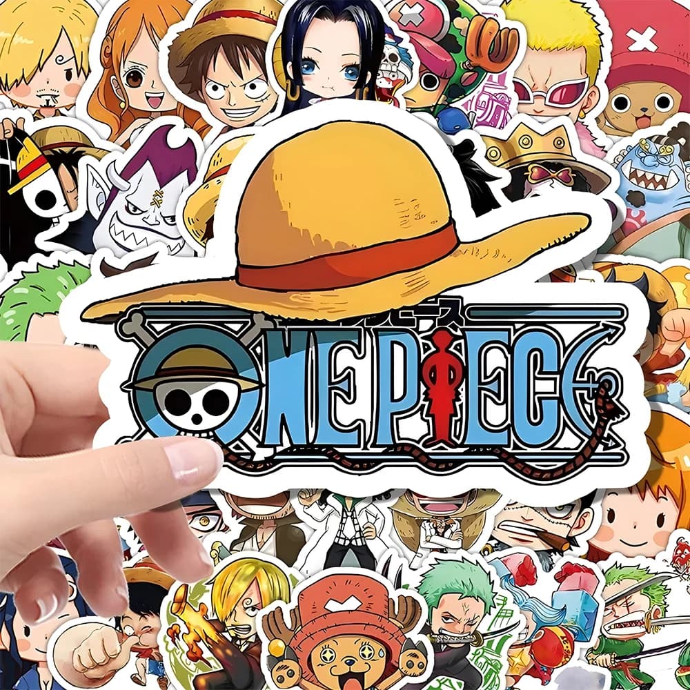 55 pièces une pièce mignon dessin animé autocollants bricolage Skateboard coque de téléphone ordinat