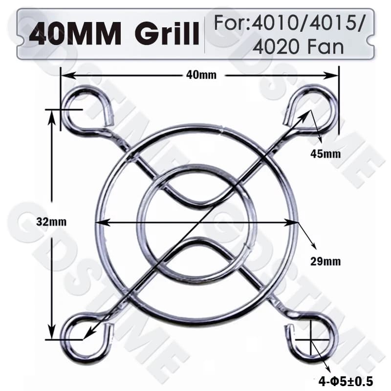 Gdstime Grille de ventilateur pour ventilateur 140mm 135mm 120mm 80mm 70mm 60mm 40mm Protection de v